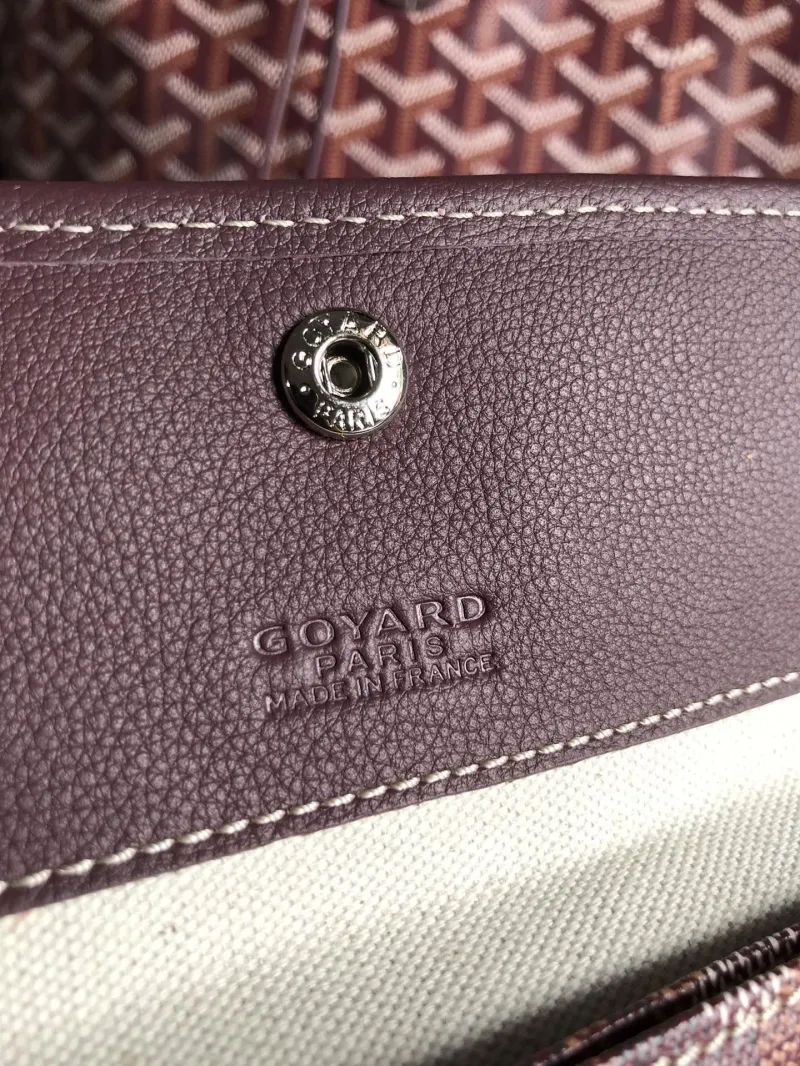 Goyard Burgundy Tote Shopping Bag with Pouch - Image 8