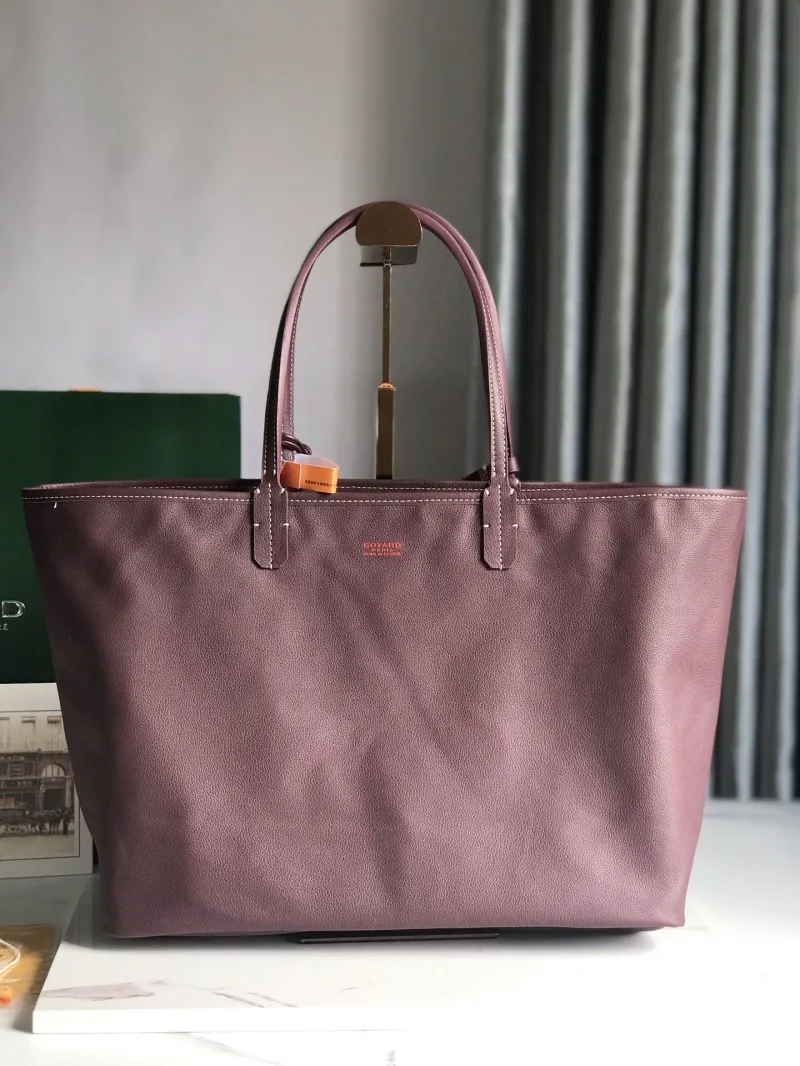 Goyard Burgundy Tote Shopping Bag with Pouch - Image 9