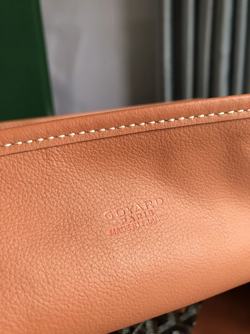 Goyard Black Tan Tote Bag with Pouch - Image 5