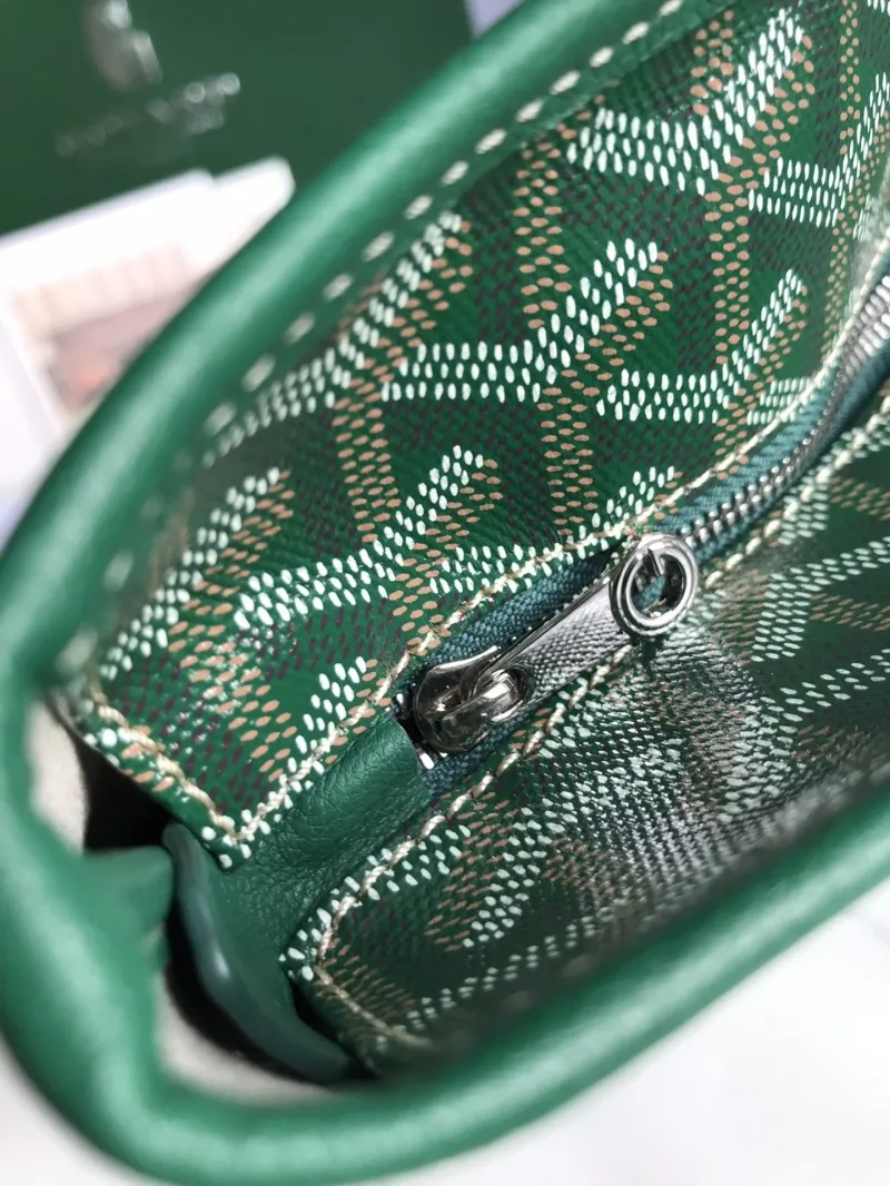 Goyard Green Tote Shopping Bag - Image 6