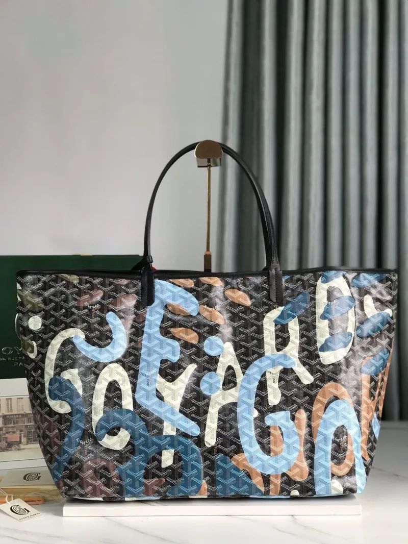 Goyard Black Multicolor Shopping Tote Bag - Image 4