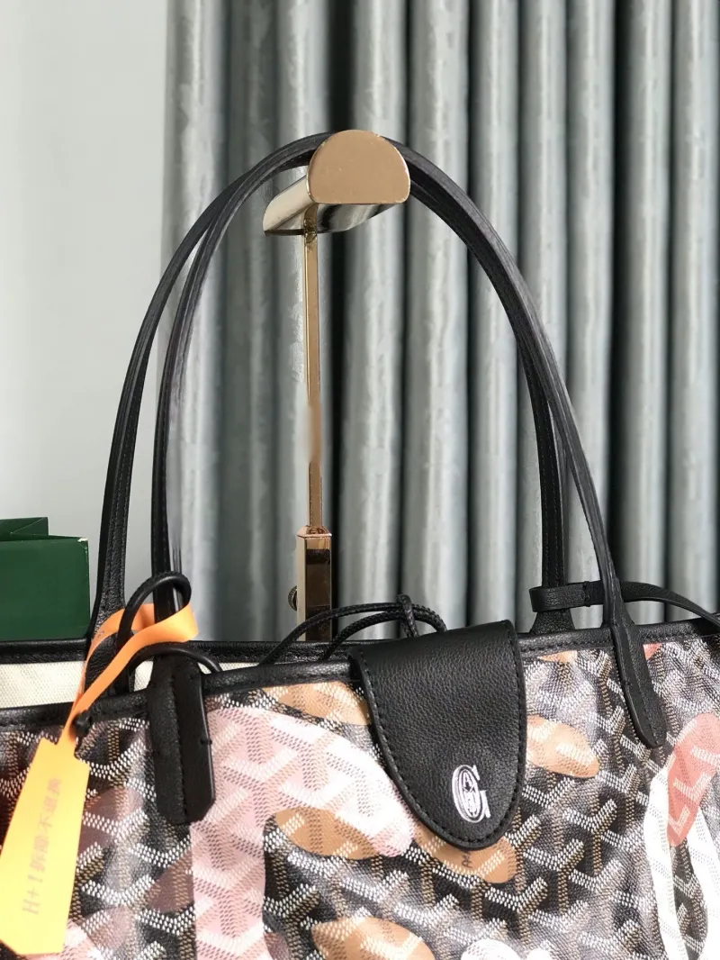 Goyard Pink Pattern Shopping Tote Bag - Image 4
