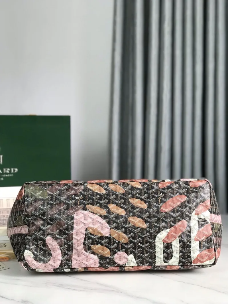 Goyard Pink Pattern Shopping Tote Bag - Image 5