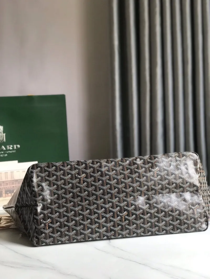 Goyard Black Canvas Tote Bag with Small Pouch - Image 4