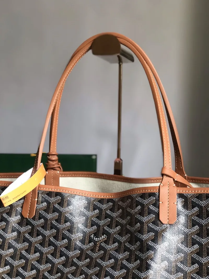 Goyard Black Canvas Tote Bag with Small Pouch - Image 5