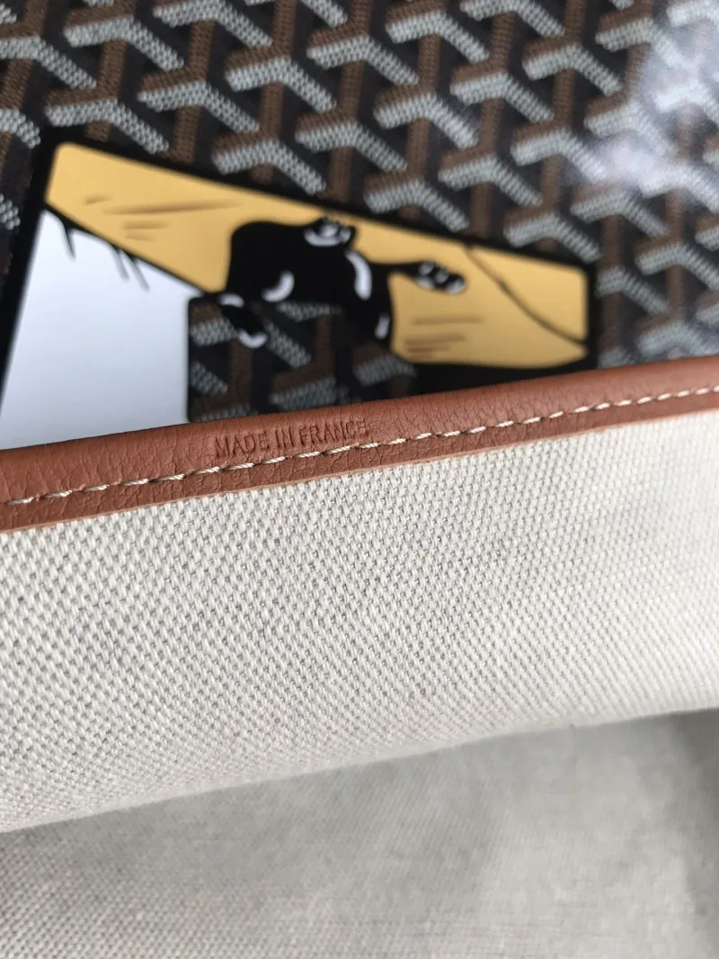 Goyard Black Canvas Tote Bag with Small Pouch - Image 8