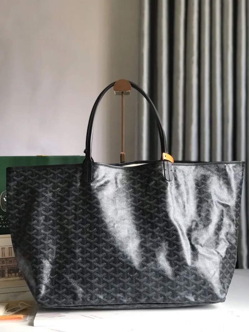 Goyard Black Shopping Tote Bag with Pouch - Image 3