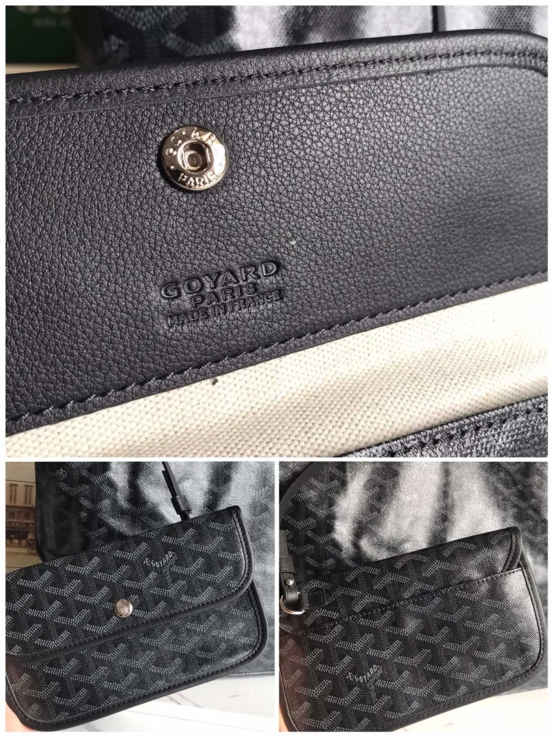Goyard Black Shopping Tote Bag with Pouch - Image 9