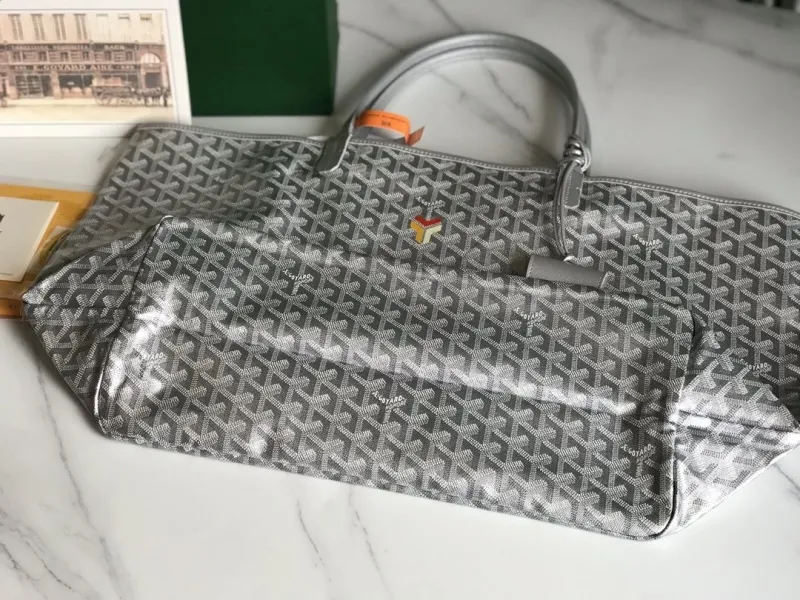 Alternative view of Goyard Silver Shopping Tote Bag with Pouch