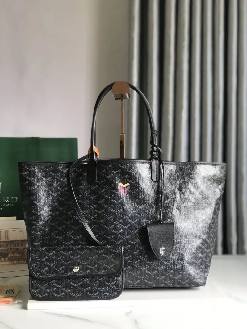 Goyard Black Tote Bag With Pouch