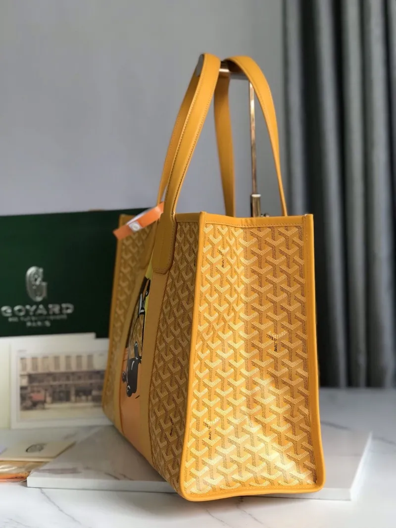 Alternative view of Goyard Yellow Bulldog Print Tote Bag