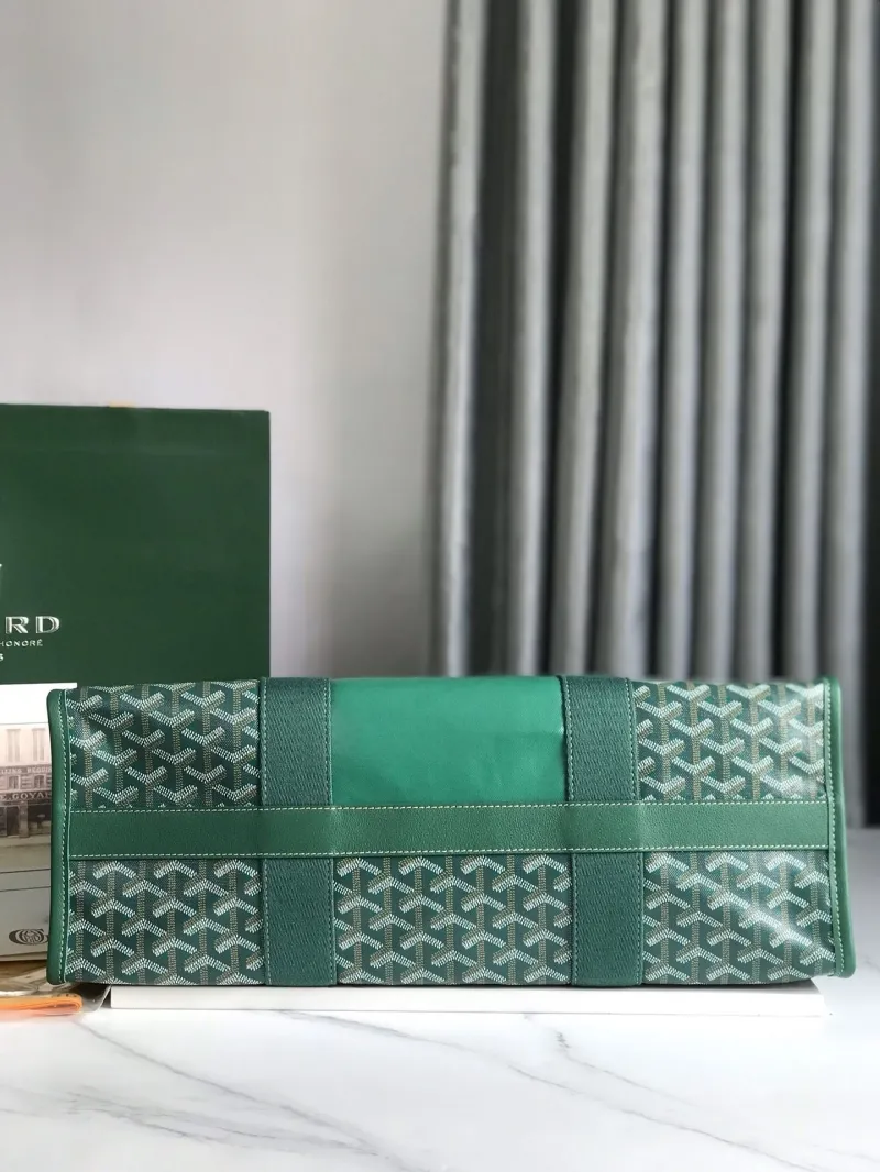 Goyard Green Bulldog Print Tote Bag - Image 5