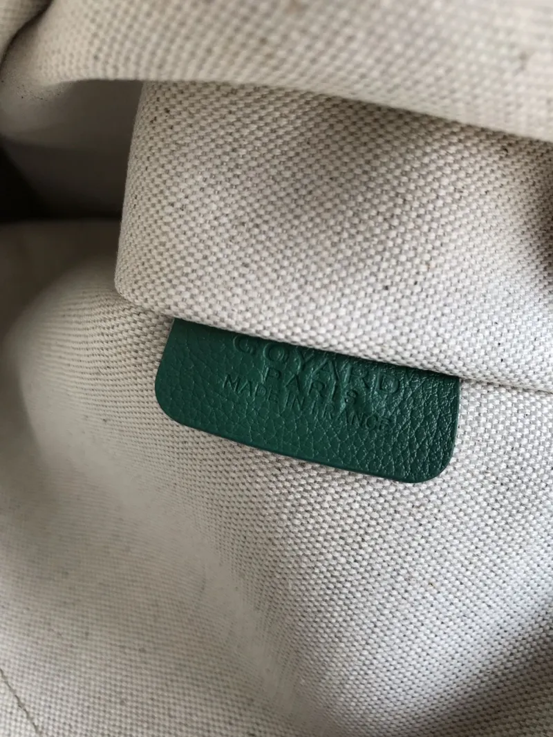 Goyard Green Bulldog Print Tote Bag - Image 9