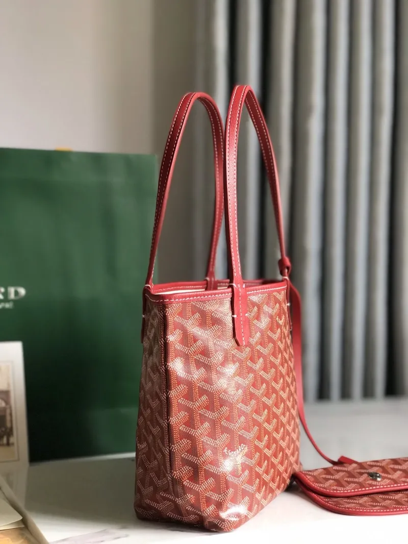 Alternative view of Goyard Red Tote Bag With Small Pouch