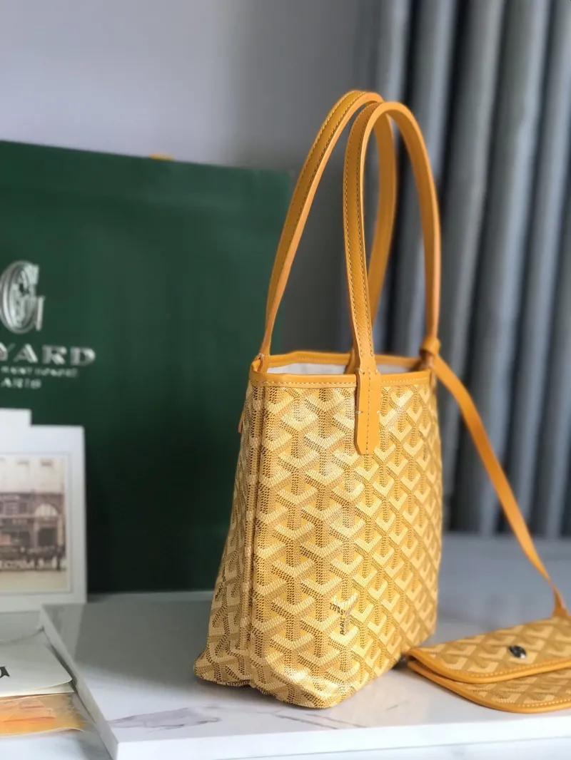 Alternative view of Goyard Yellow Tote Bag with Mini Pouch