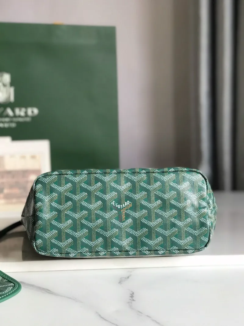 Goyard Green Tote Shopping Bag with Pouch - Image 4