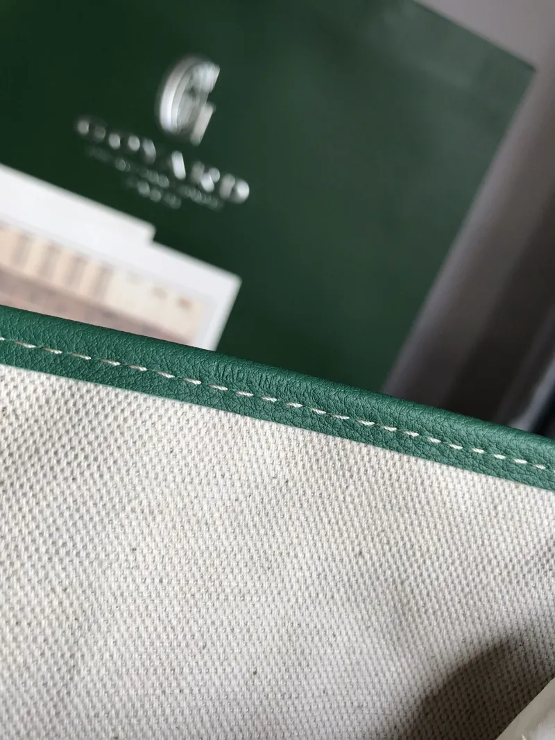 Goyard Green Tote Shopping Bag with Pouch - Image 5