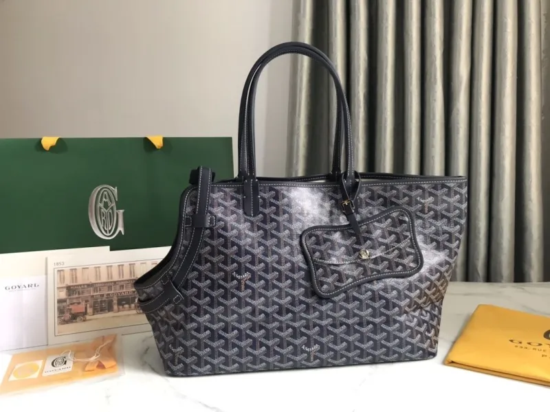 Goyard Dark Navy Tote Shopping Bag