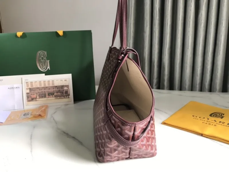 Goyard Burgundy Tote Bag 139 - Image 3