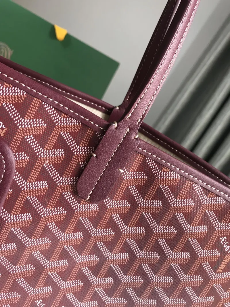 Goyard Burgundy Tote Bag 139 - Image 5