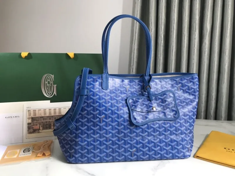 Goyard Blue Shopping Tote Bag
