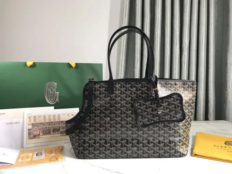 Goyard Black Pet Carrier Tote Bag