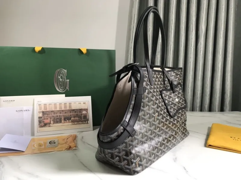 Alternative view of Goyard Black Pet Carrier Tote Bag
