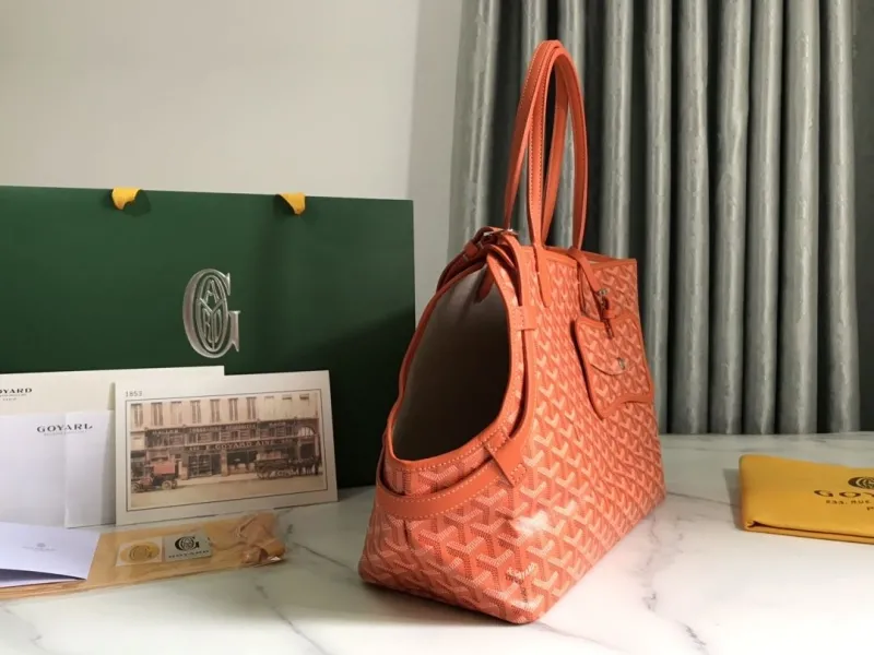 Alternative view of Goyard Orange Pet Carrier Tote Bag