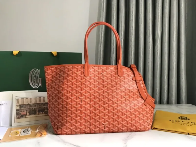 Goyard Orange Pet Carrier Tote Bag - Image 3