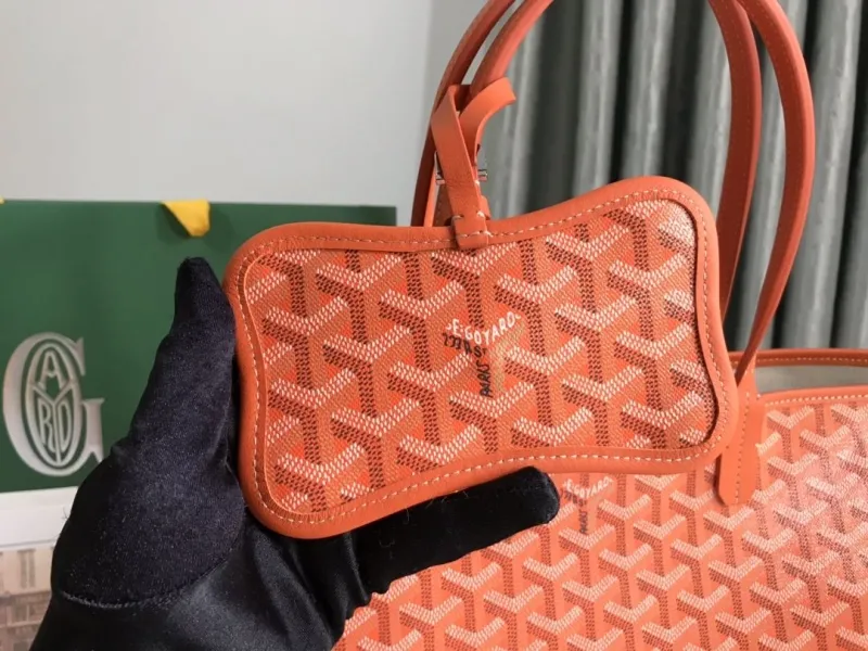 Goyard Orange Pet Carrier Tote Bag - Image 5