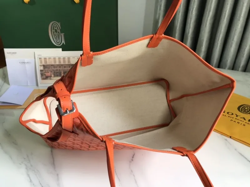 Goyard Orange Pet Carrier Tote Bag - Image 6