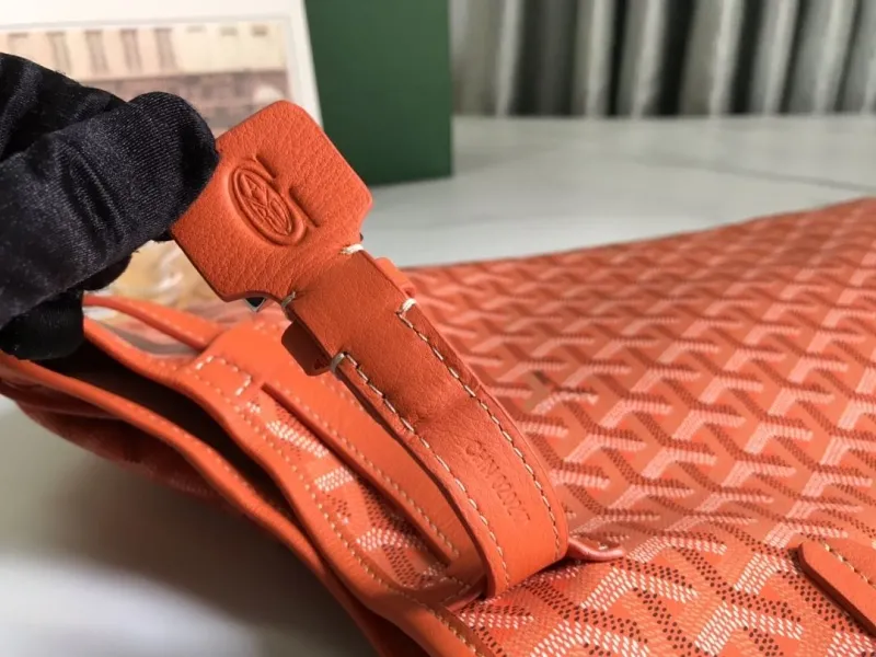 Goyard Orange Pet Carrier Tote Bag - Image 8