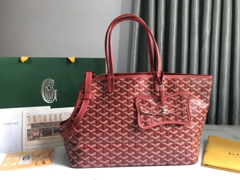 Goyard Red Tote Bag Designer Shopping Bag