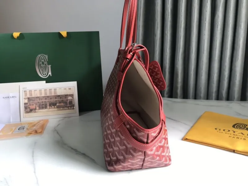 Alternative view of Goyard Red Tote Bag Designer Shopping Bag
