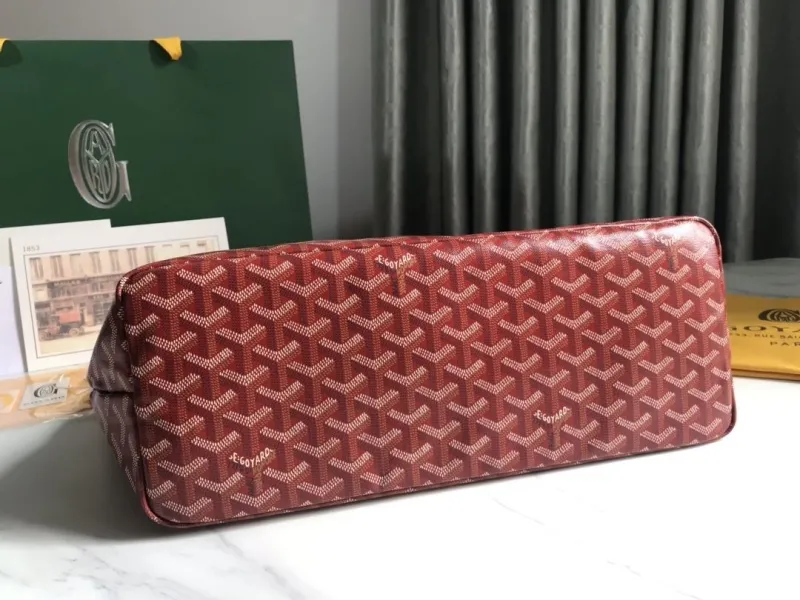 Goyard Red Tote Bag Designer Shopping Bag - Image 4