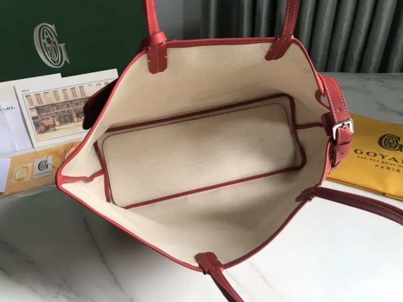 Goyard Red Tote Bag Designer Shopping Bag - Image 5