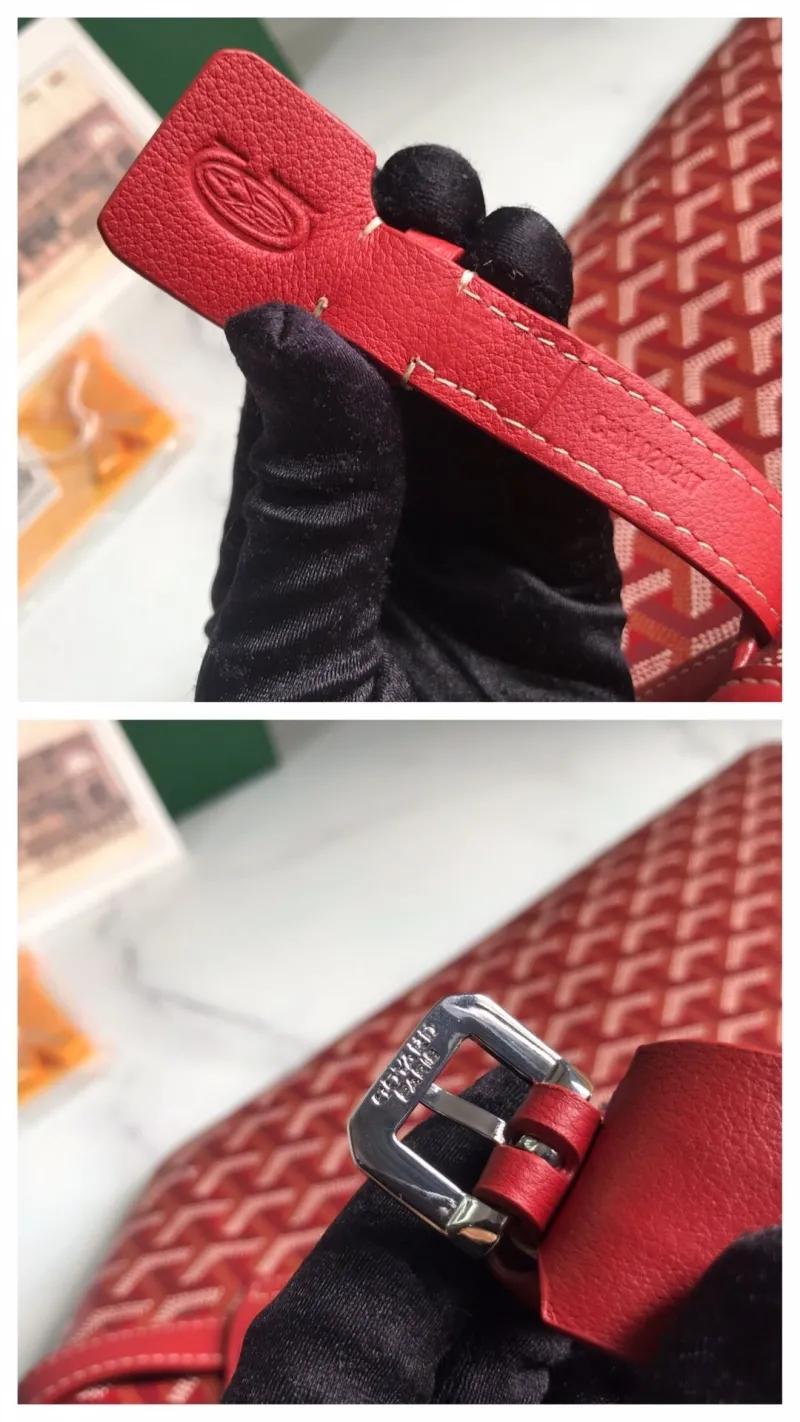 Goyard Red Tote Bag Designer Shopping Bag - Image 9