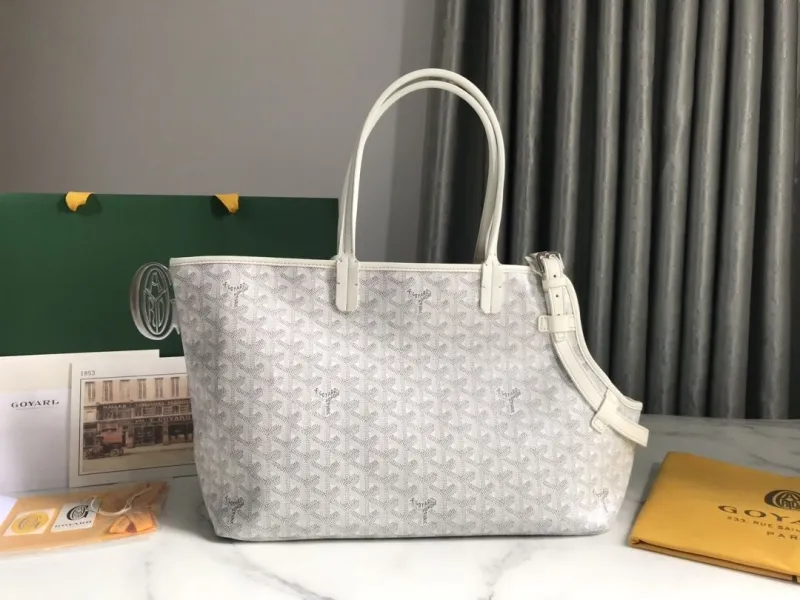 Goyard White Luxury Tote Shopping Bag 144 - Image 3