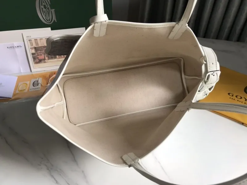 Goyard White Luxury Tote Shopping Bag 144 - Image 5