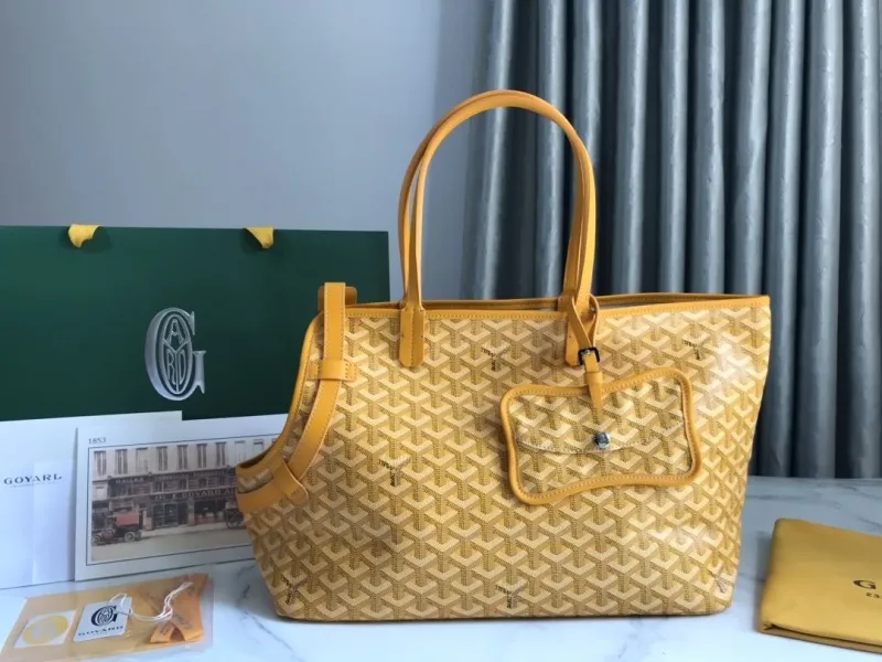 Goyard Yellow Tote Shopping Bag