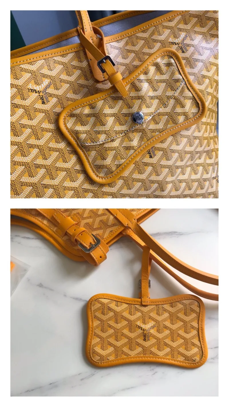 Goyard Yellow Tote Shopping Bag - Image 9