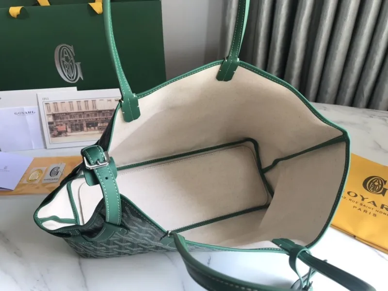 Goyard Green Shopping Tote Bag 147 - Image 5