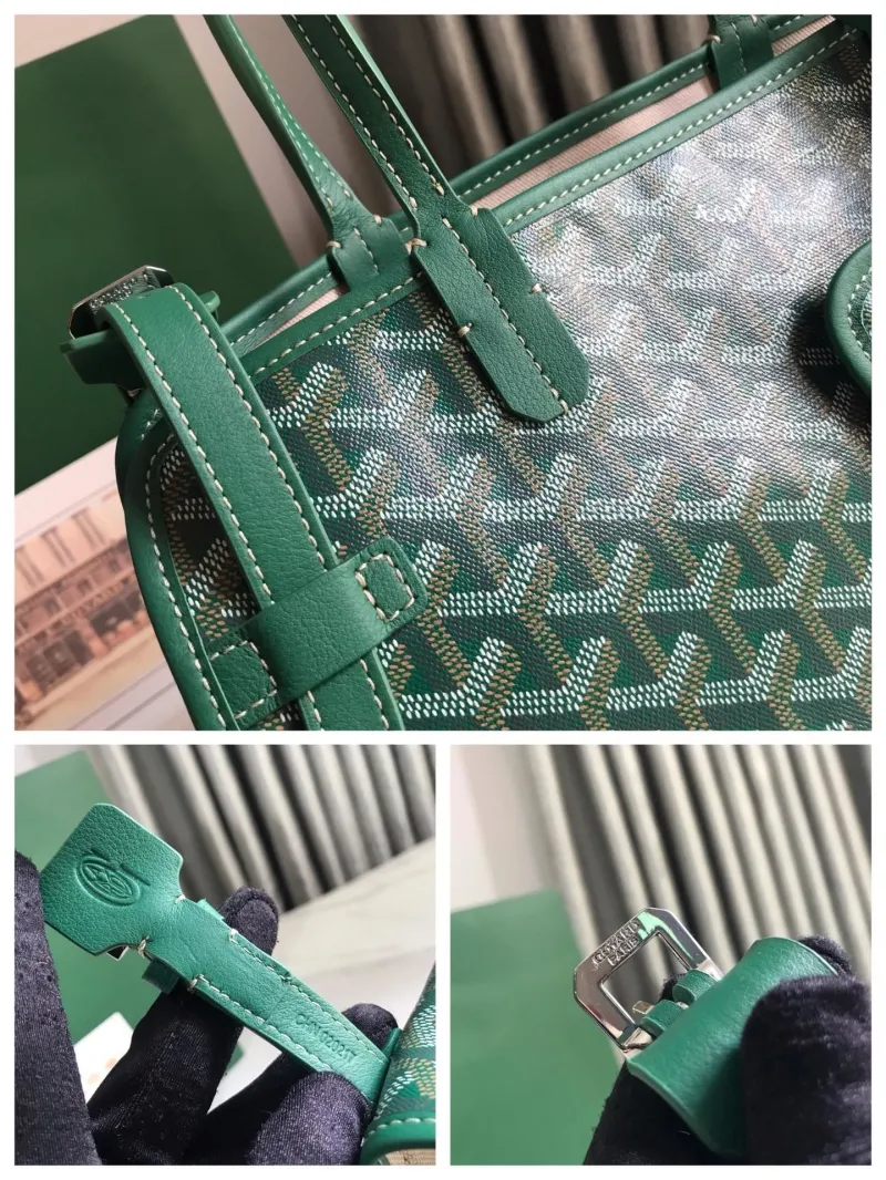 Goyard Green Shopping Tote Bag 147 - Image 9