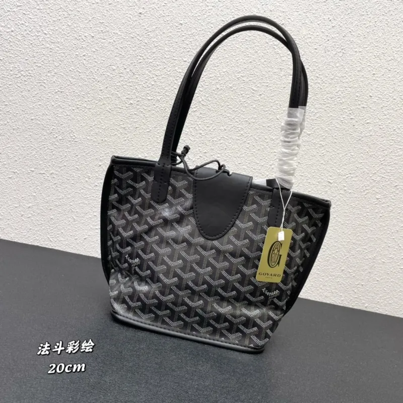 Alternative view of Goyard Black French Bulldog Tote Bag 20cm