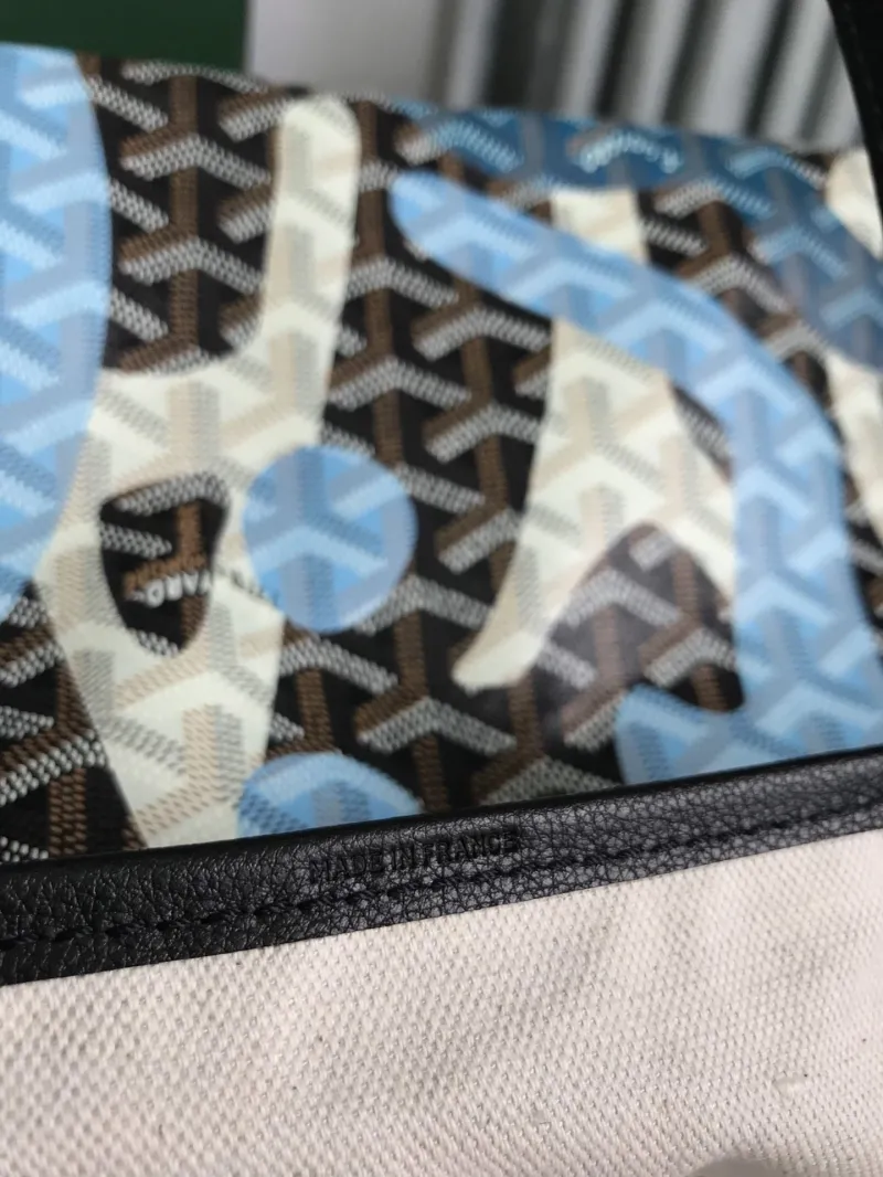 Goyard 154 Black Blue Pattern Tote Bag - Image 9
