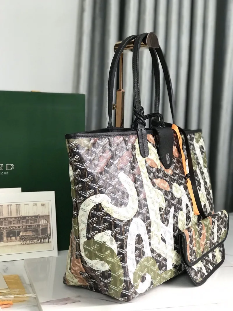 Alternative view of Goyard Camouflage Tote Bag with Small Pouch