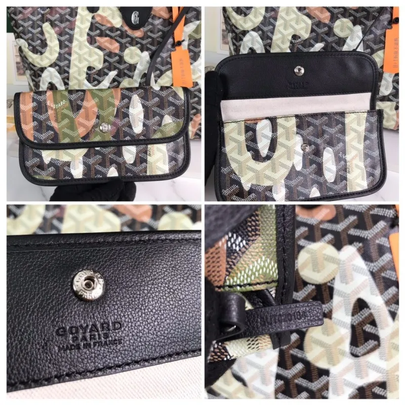 Goyard Camouflage Tote Bag with Small Pouch - Image 8