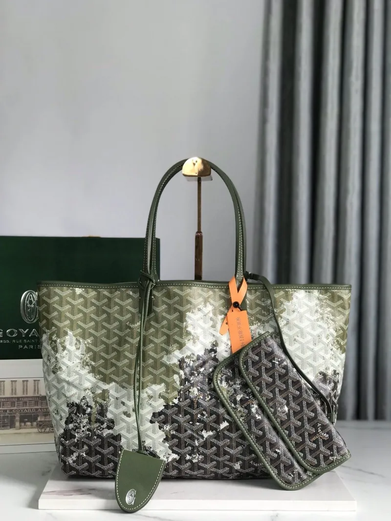 Goyard Olive Green Tote Bag with Pouch 157