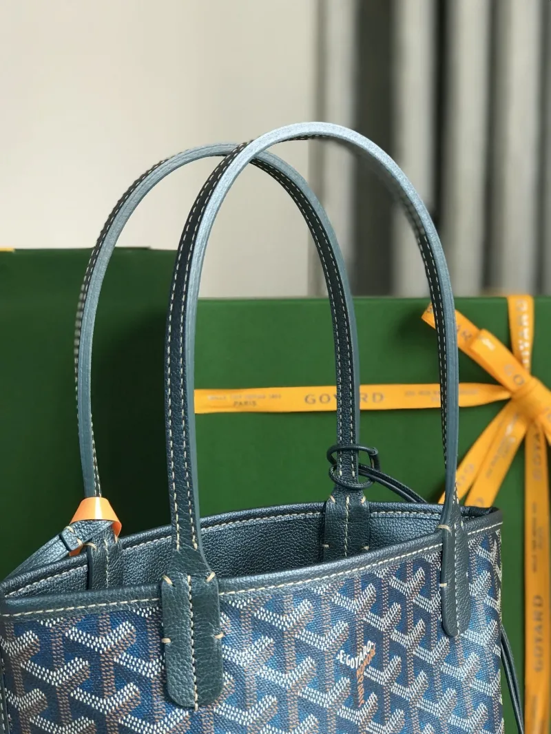 Goyard Blue Tote Shopping Bag - Image 5