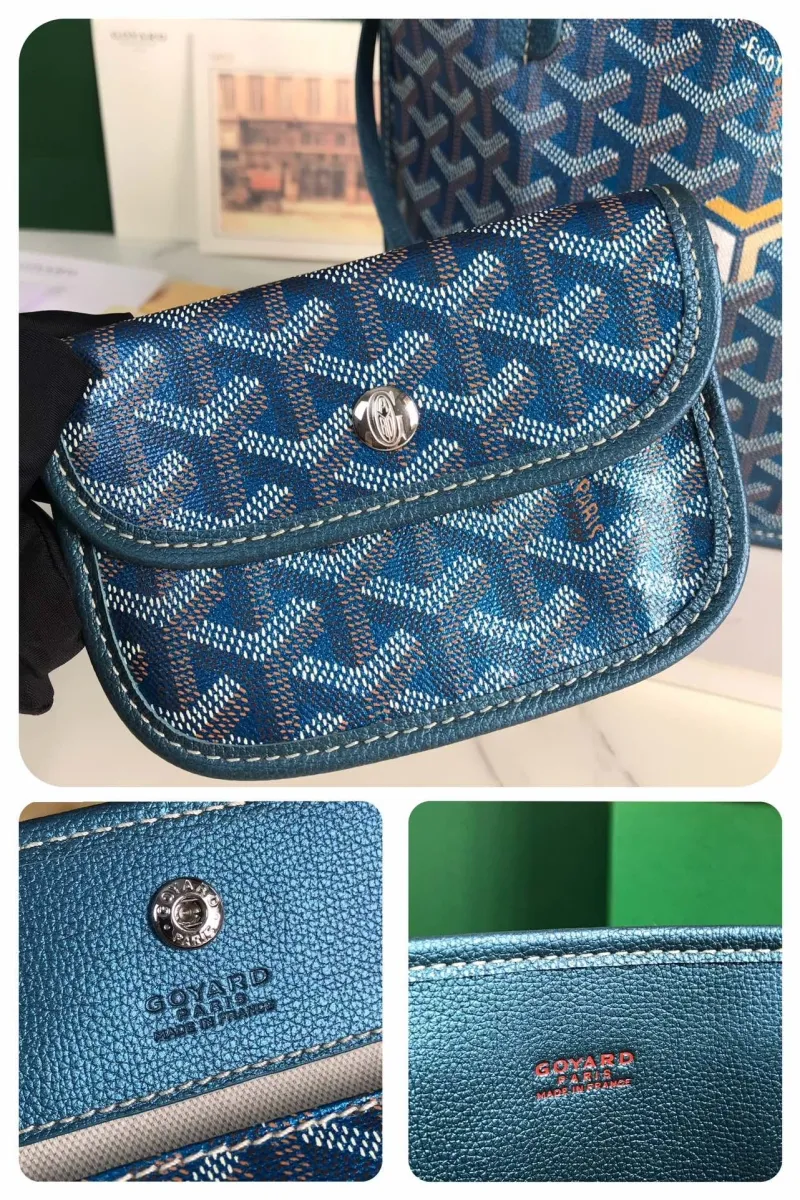 Goyard Blue Tote Shopping Bag - Image 9